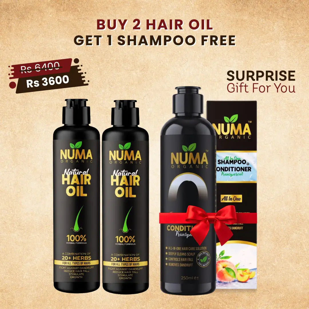 Buy 2 Hair Oils & Get 1 Shampoo Free دو آئل خریدیں، ایک شیمپو مفت